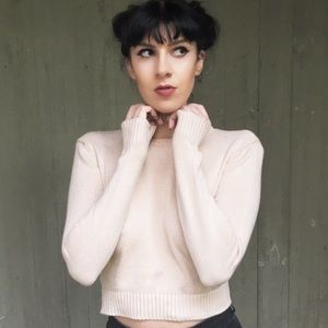 American Apparel Cropped Cream Sweater